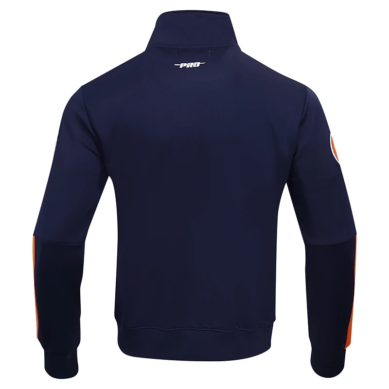 Veste de survêtement entièrement zippée Pro Standard bleu marine Houston Astros Fast Lane pour hommes