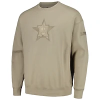 Men's Pro Standard Pewter Houston Astros Neutral Drop Shoulder Pullover Sweatshirt