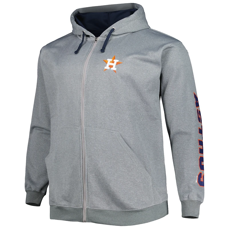 Sweat à capuche Profile Ash Houston Astros Big & Tall pour homme