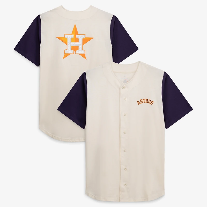 Men's Profile Cream Houston Astros Big & Tall Full-Button Jersey