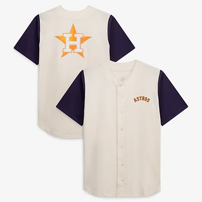 Men's Profile Cream Houston Astros Big & Tall Full-Button Jersey