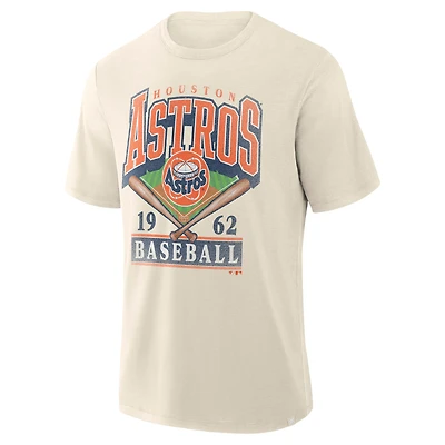 Men's Profile Cream Houston Astros Big & Tall Screen Print T-Shirt
