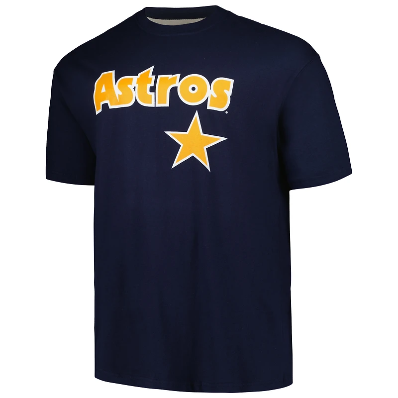 Profil pour homme Jeff Bagwell Navy Houston Astros Big & Tall Cooperstown Collection Nom et numéro du joueur T-shirt