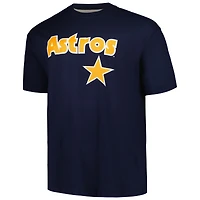 Profil pour homme Jeff Bagwell Navy Houston Astros Big & Tall Cooperstown Collection Nom et numéro du joueur T-shirt