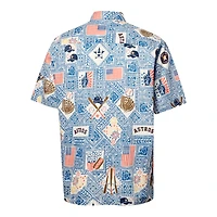 Chemise boutonnée Reyn Spooner bleue Houston Astros pour homme, style américain