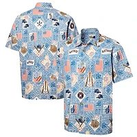 Chemise boutonnée Reyn Spooner bleue Houston Astros pour homme, style américain
