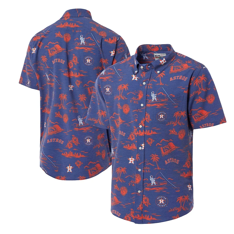 Men's Reyn Spooner Navy Houston Astros Kekai Button-Down Shirt