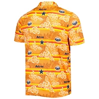 Men's Reyn Spooner Orange Houston Astros Cooperstown Collection Puamana Print Polo