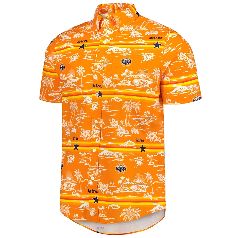 Chemise boutonnée Reyn Spooner Houston Astros Kekai pour homme, orange