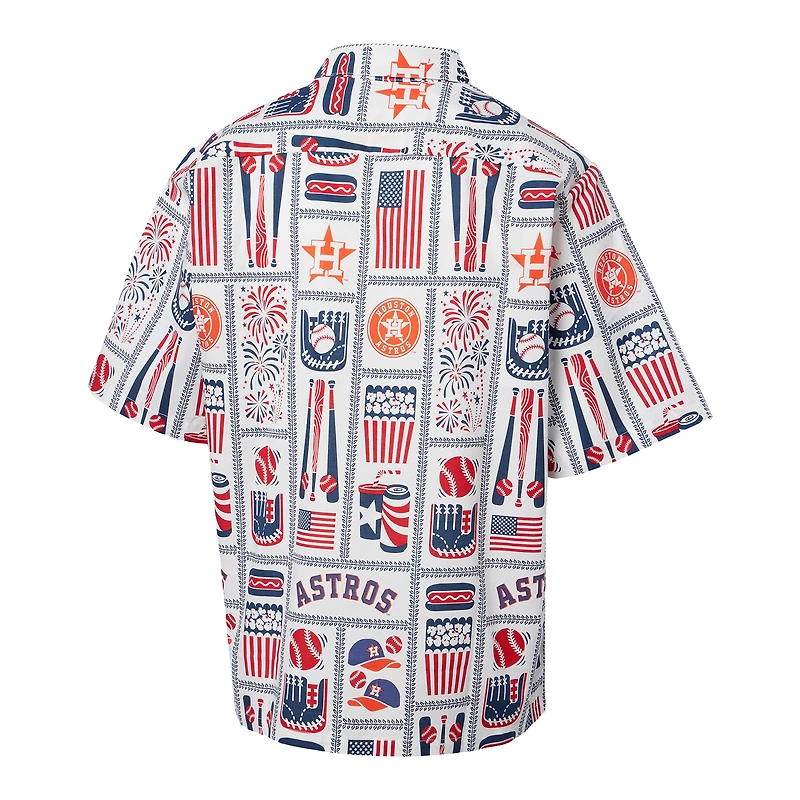 Men's Reyn Spooner White Houston Astros Americana Button-Up Shirt