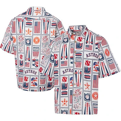 Men's Reyn Spooner White Houston Astros Americana Button-Up Shirt