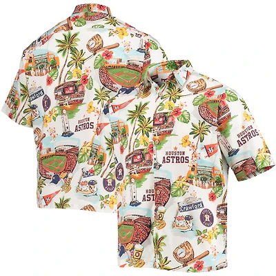 Chemise boutonnée Reyn Spooner Houston Astros Scenic blanche pour homme