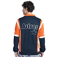 Veste de survêtement entièrement zippée en tricot Contender Houston Astros noir/orange pour homme