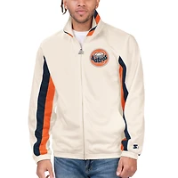 Veste de survêtement entièrement zippée Starter Cream Houston Astros Rebound Cooperstown Collection pour hommes
