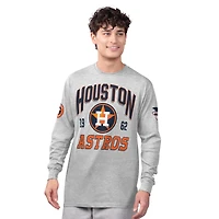 Men's Starter  Heather Gray/Navy Houston Astros Two-Pack Long Sleeve & Short T-Shirt Set