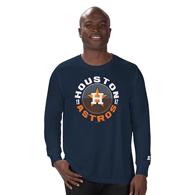 Men's Starter Navy Houston Astros Halftime Long Sleeve T-Shirt