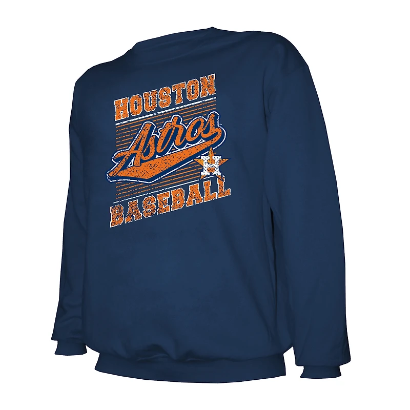Sweat-shirt ras du cou léger bleu marine des Astros de Houston pour homme