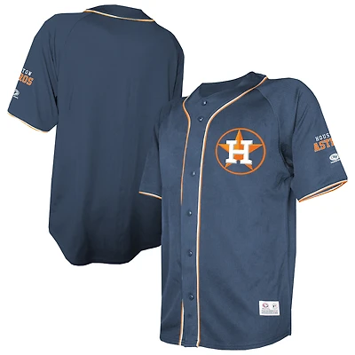 Men's Stitches Navy Houston Astros Team Color Full-Button Fashion Jersey