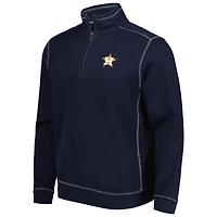 Men's Tommy Bahama Blue Houston Astros Tobago Bay Tri-Blend Quarter-Zip Sweatshirt
