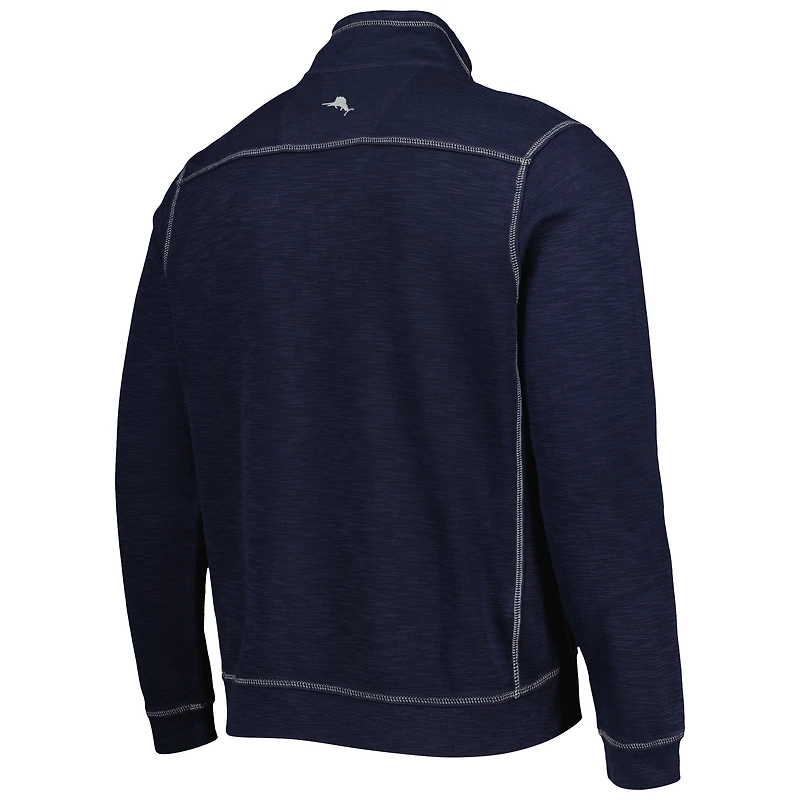 Men's Tommy Bahama Blue Houston Astros Tobago Bay Tri-Blend Quarter-Zip Sweatshirt