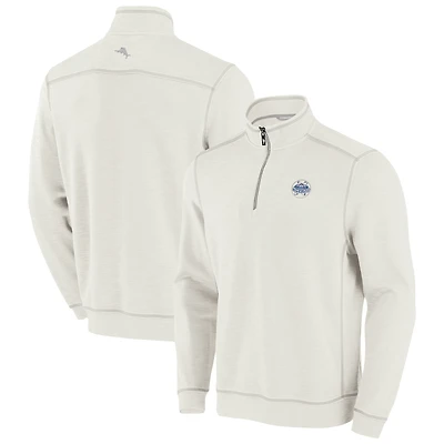 Men's Tommy Bahama Cream Houston Astros Sport Tobago Bay Tri-Blend Half-Zip Sweatshirt