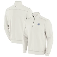 Men's Tommy Bahama Cream Houston Astros Sport Tobago Bay Tri-Blend Half-Zip Sweatshirt
