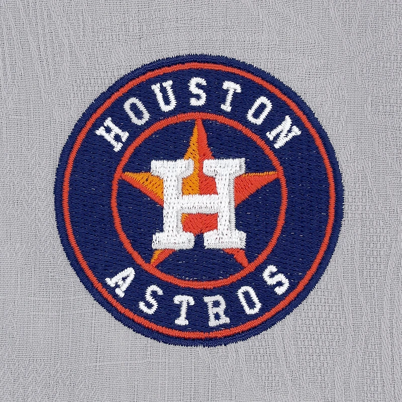 Chemise boutonnée en soie Tommy Bahama grise pour homme, motif Houston Astros Hit and Run