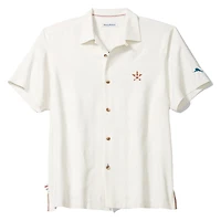 Men's Tommy Bahama White Houston Astros Island Fly Ball Camp COOLMAX Tri-Blend Button-Up Shirt