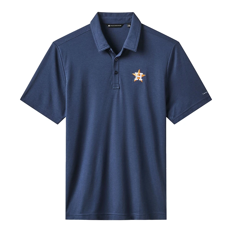 Men's TravisMathew Navy Houston Astros Playoff Pitch Tri-Blend Polo