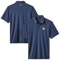 Polo bleu marine TravisMathew pour homme, motif tri-mélange des Astros de Houston, le terrain séries éliminatoires
