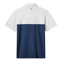 Polo tri-blend TravisMathew blanc/bleu marine Houston Astros Home Run Leader pour homme