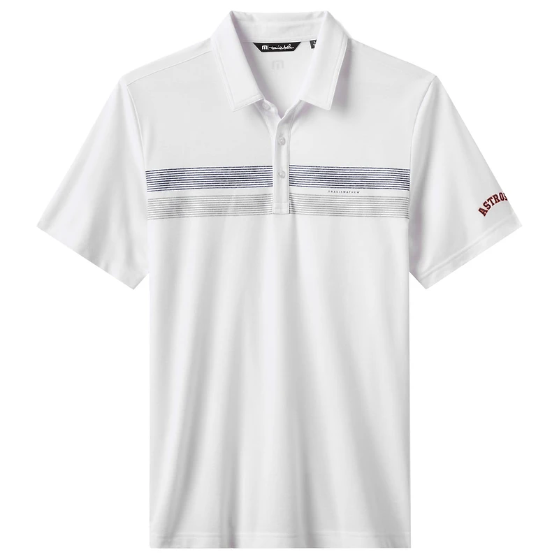 Men's TravisMathew White Houston Astros Top Recruit Tri-Blend Polo