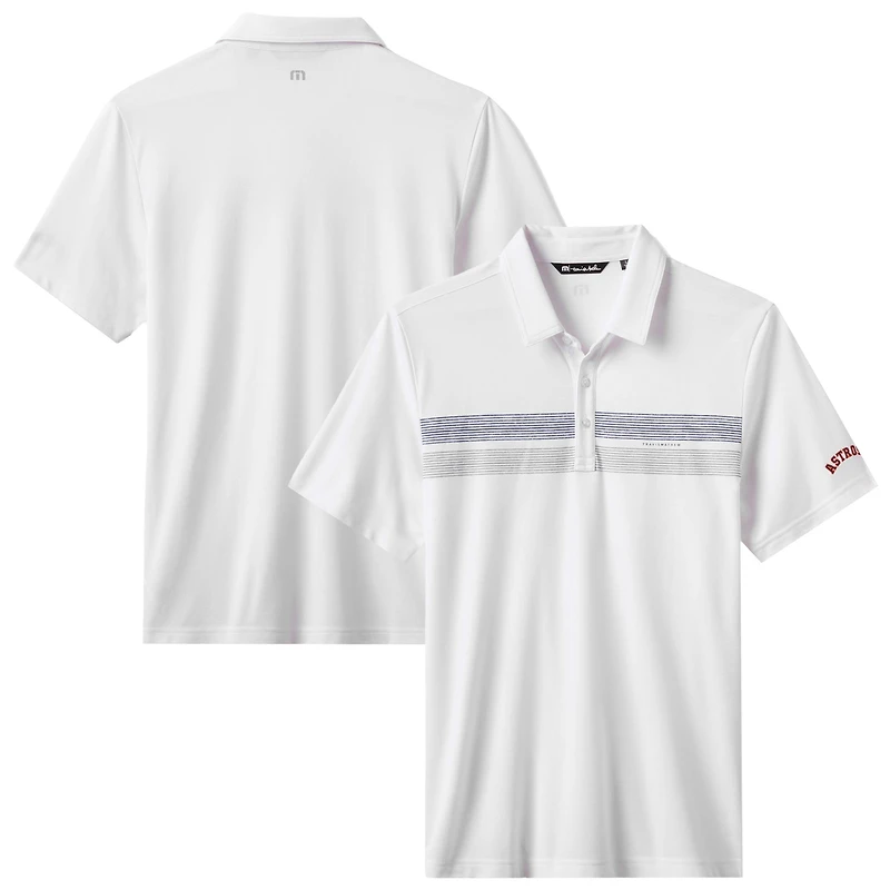 Polo blanc Top Recruit des Astros de Houston pour homme TravisMathew
