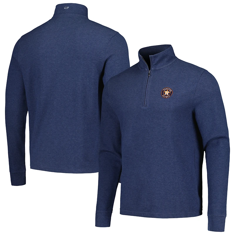 Veste à quart de zip Vineyard Vines pour hommes, bleu marine, Houston Astros Saltwater