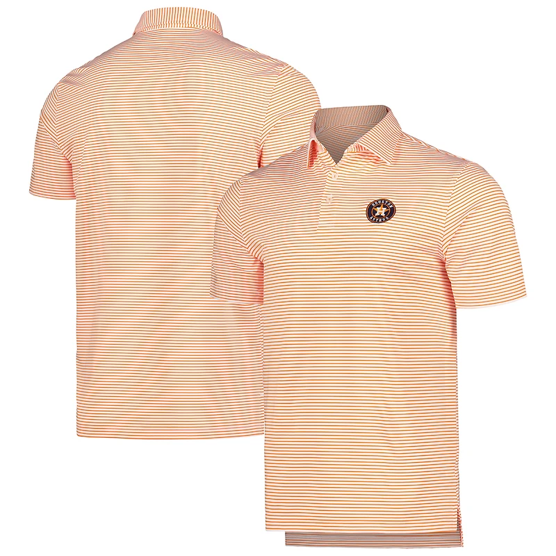 Men's Vineyard Vines  Orange Houston Astros Bradley Stripe Polo