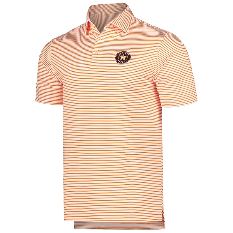 Men's Vineyard Vines  Orange Houston Astros Bradley Stripe Polo