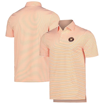 Men's Vineyard Vines  Orange Houston Astros Bradley Stripe Polo