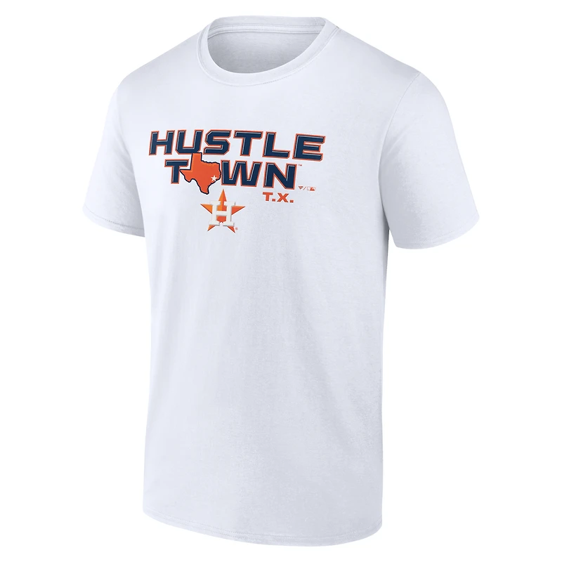 T-shirt blanc Hustle Town des Astros de Houston pour homme