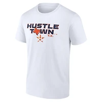 T-shirt blanc Hustle Town des Astros de Houston pour homme
