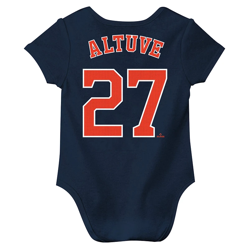 Body Nike Jose Altuve Houston Astros Fuse avec nom et numéro pour nouveau-né nourrisson, bleu marine