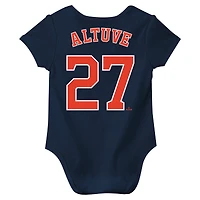Body Nike Jose Altuve Houston Astros Fuse avec nom et numéro pour nouveau-né nourrisson, bleu marine