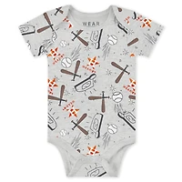 Newborn & Infant WEAR by Erin Andrews Heather Gray/White/Navy Houston Astros Three-Piece Turn Me Around Bodysuits Pants Set