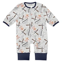 Newborn & Infant WEAR by Erin Andrews  Heather Gray Houston Astros Sleep and Play Full-Zip Sleeper Bib Set