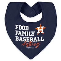 Newborn & Infant WEAR by Erin Andrews  Heather Gray Houston Astros Sleep and Play Full-Zip Sleeper Bib Set
