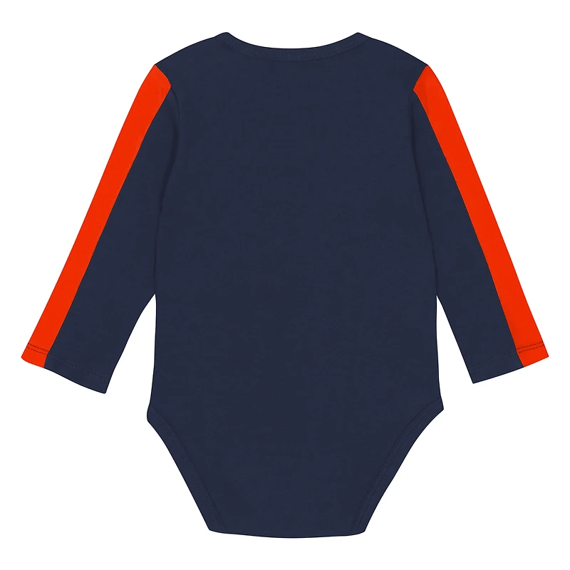 Newborn Outerstuff Houston Astros Double Down Bodysuit and Pants 3-Piece Set