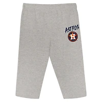 Newborn Outerstuff Houston Astros Double Down Bodysuit and Pants 3-Piece Set