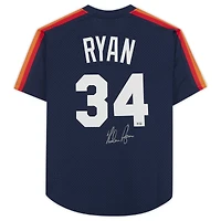 Maillot authentique Mitchell & Ness autographié par Nolan Ryan Houston Astros