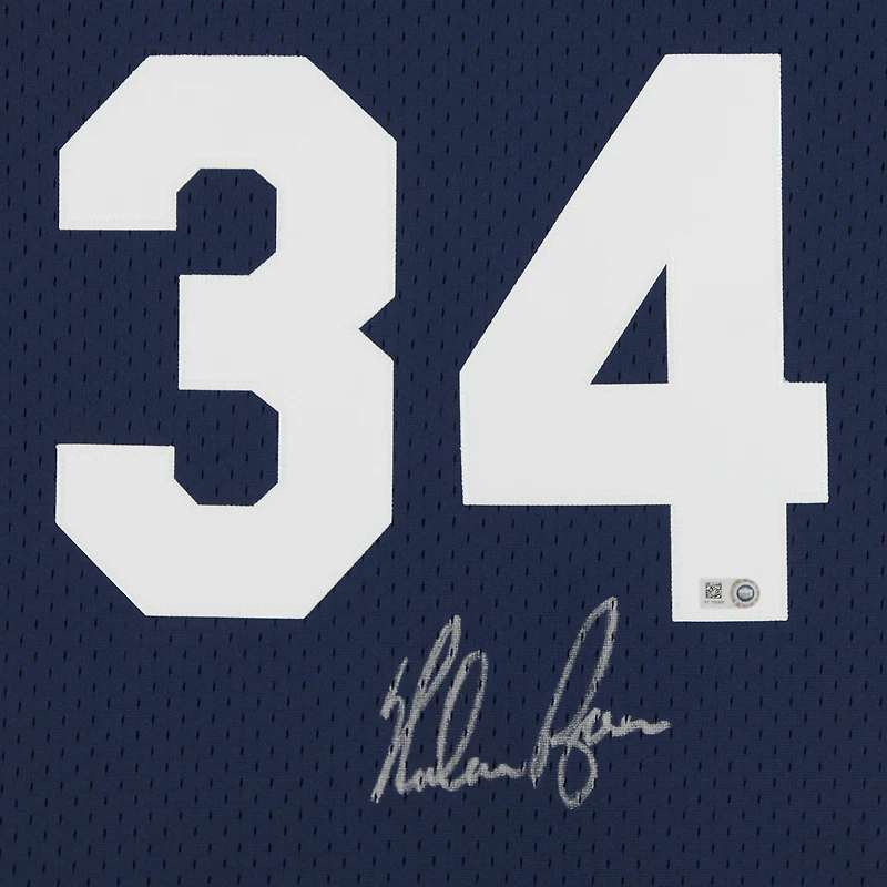 Maillot authentique Mitchell & Ness autographié par Nolan Ryan Houston Astros