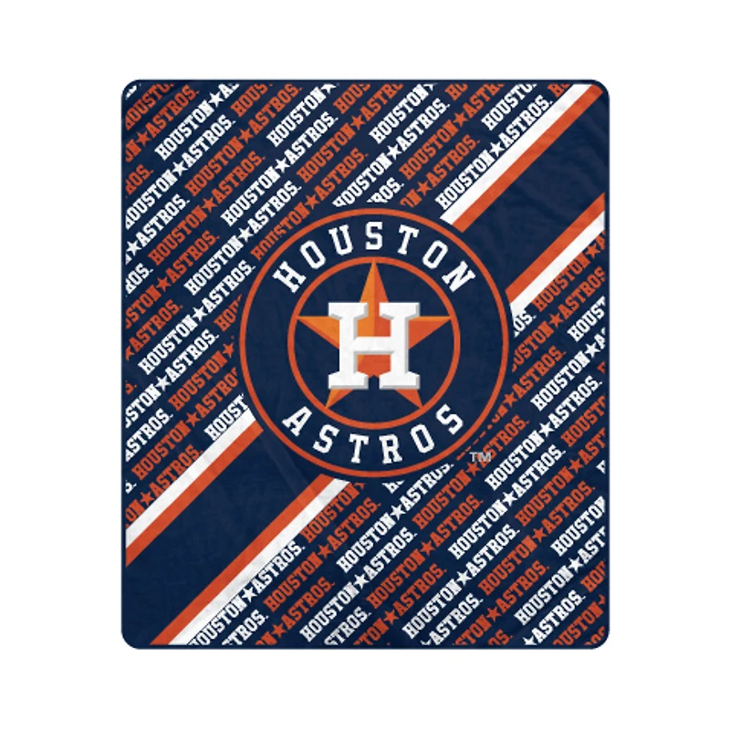 Pegasus Houston Astros 60" x 70" Diagonal Lined Wordmark Ultra Soft Blanket