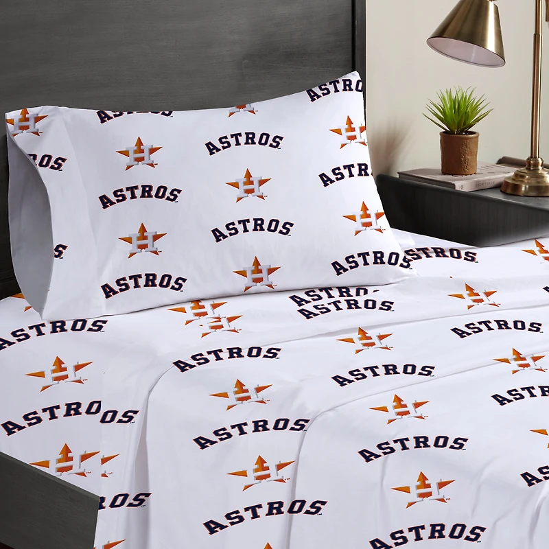 Ensemble de draps trois pièces Pegasus Houston Astros pour lit simple